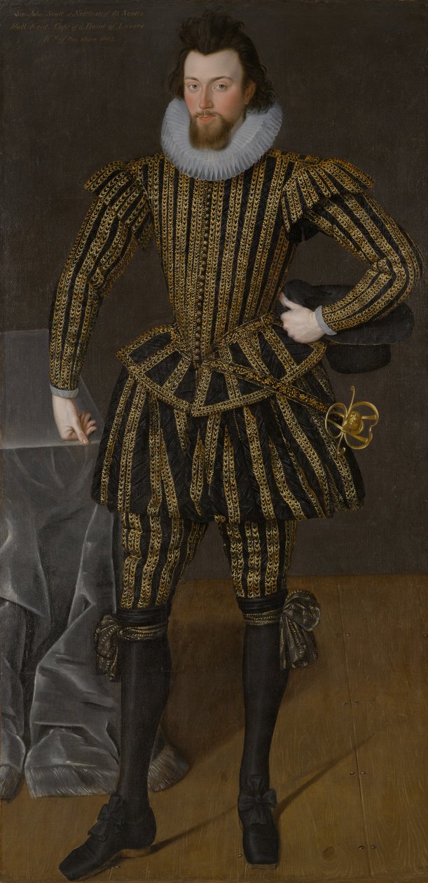 Portrait of a Man, sannsynligvis Sir John Scott (1564-1616), ca. 1600-1605 (olje på lerret) av Robert the Elder Peake