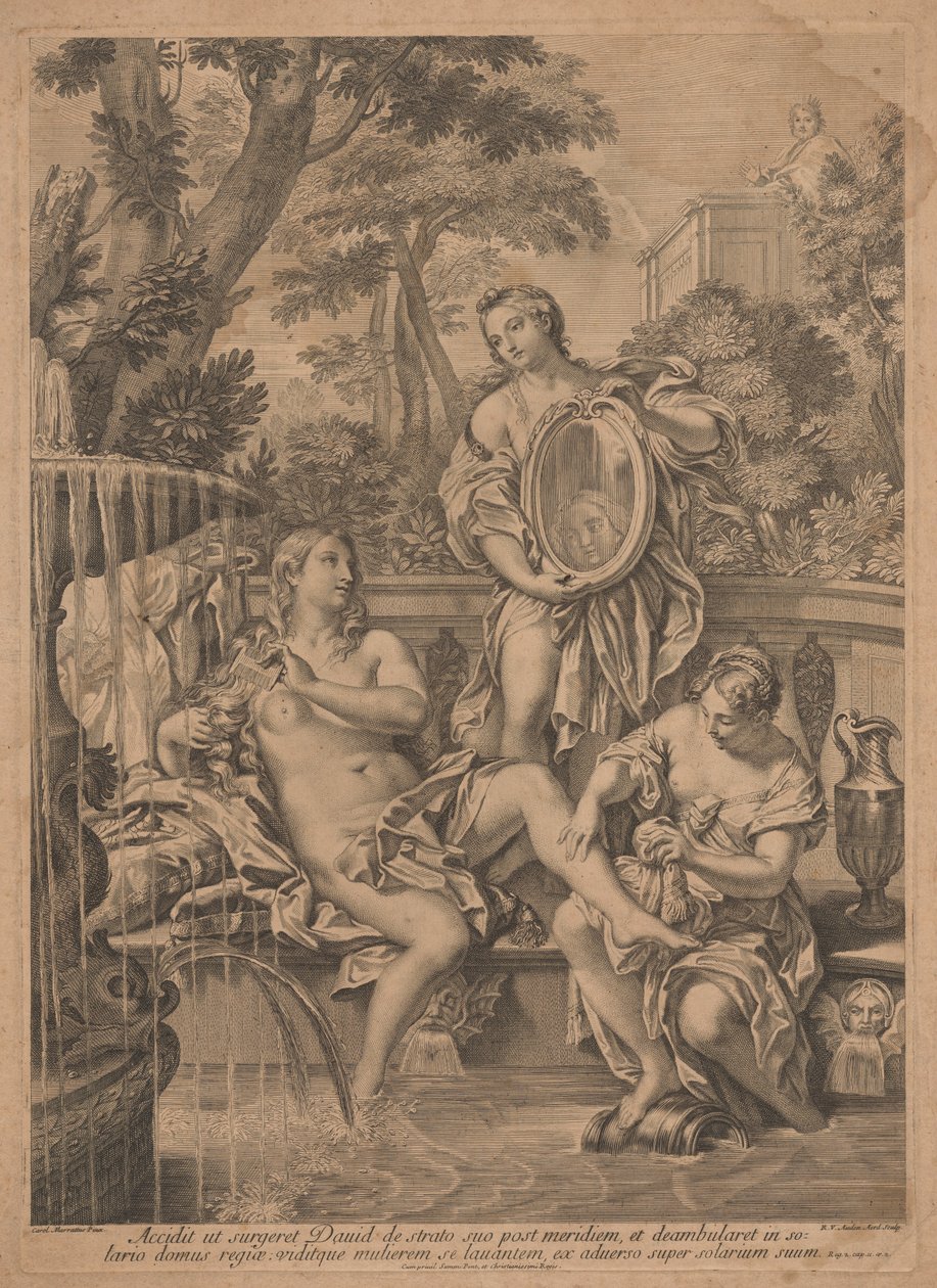 David og Batseba av Robert van Audenaerd, after Carlo Maratta