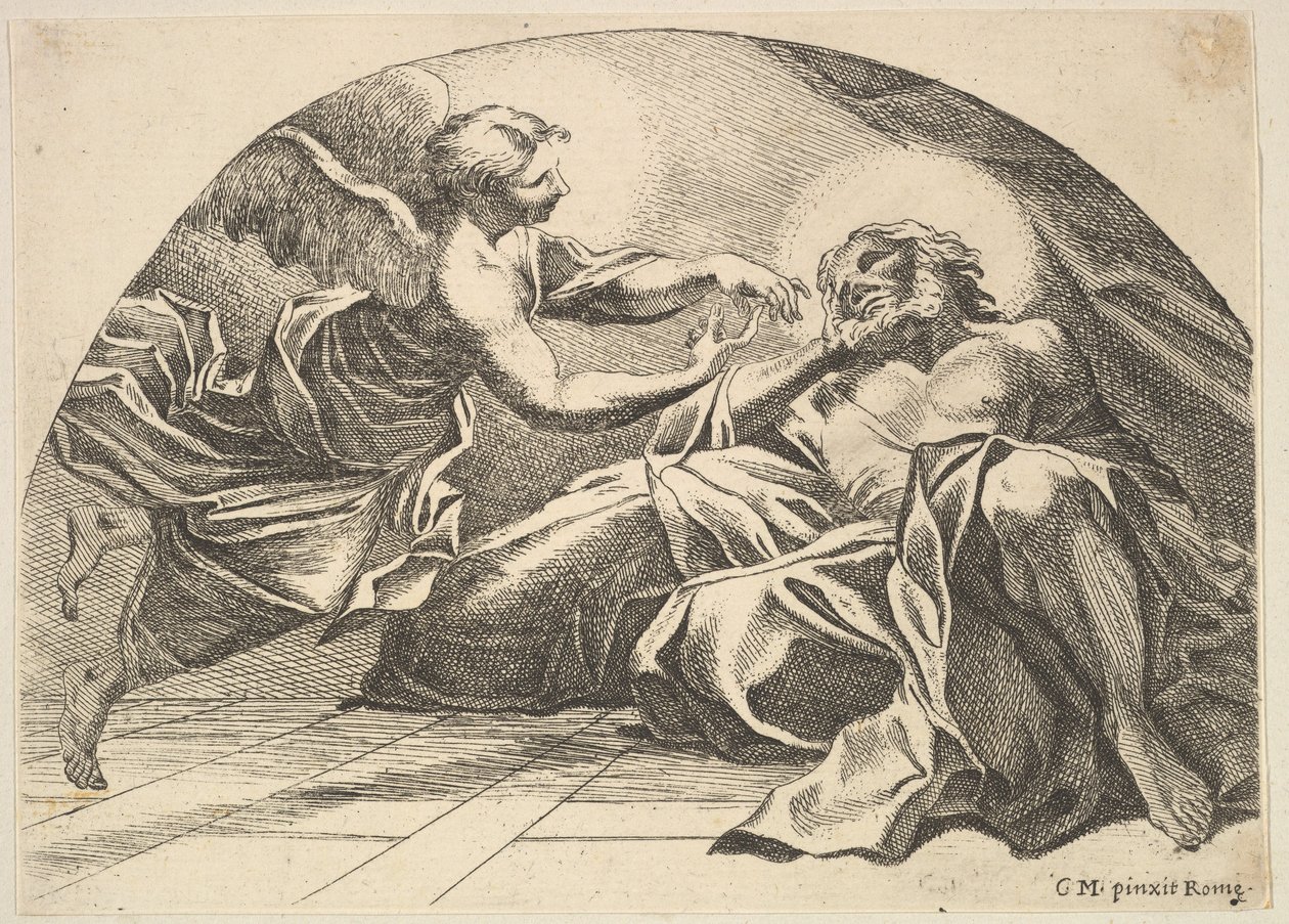 Engel dukket opp for Peter i fengselet, 1680-1743. av Robert van Audenaerde
