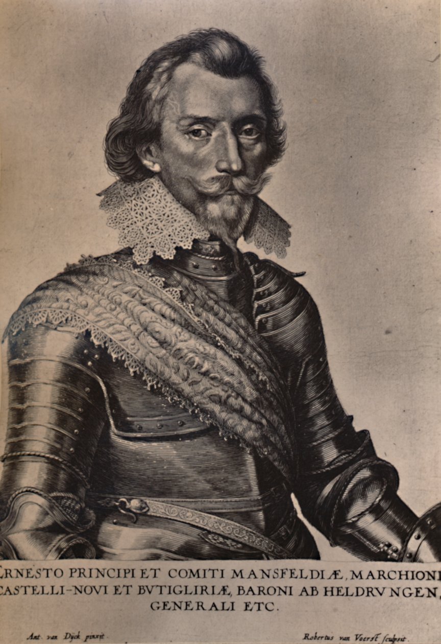 Grev Ernst von Mansfeld, tysk general fra trettiårskrigen, 1600-tallet 1894 av Robert van Voerst
