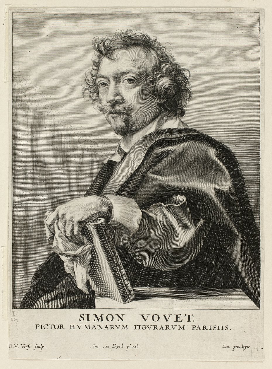 Simon Vouet av Robert van Voerst