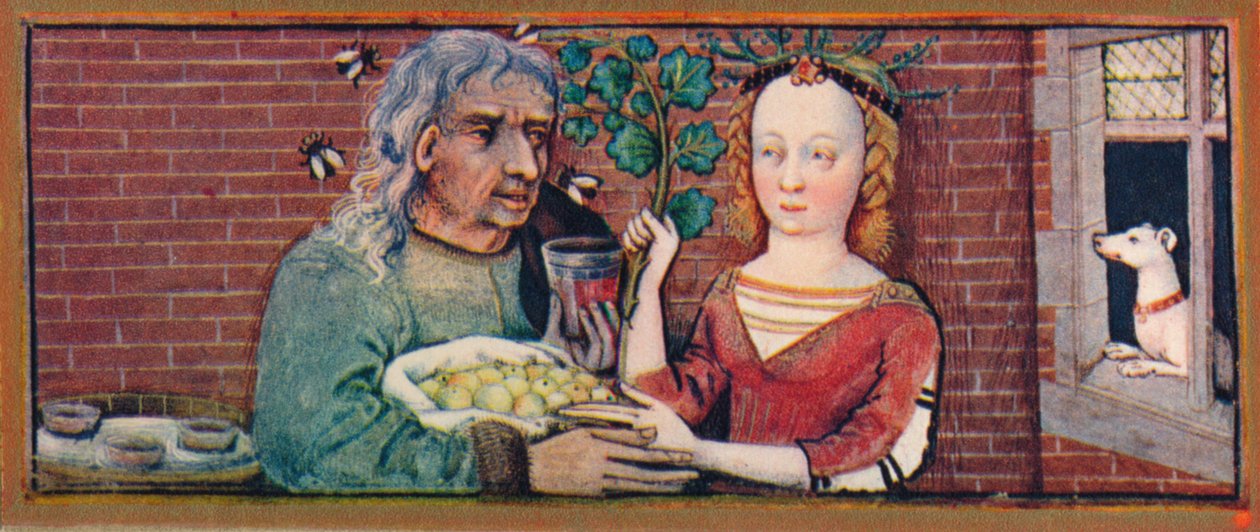 September - et dårlig matchende par, 1400-tallet, 1939. av Robinet Testard