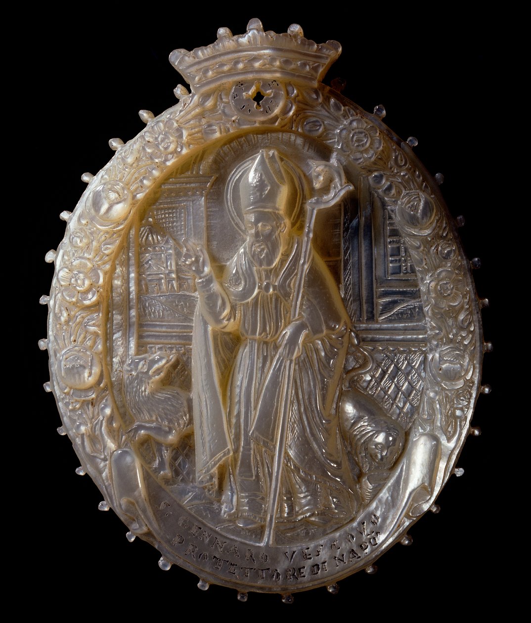 Cameo i perlemor til presten San Gennaro av Roc Salomon