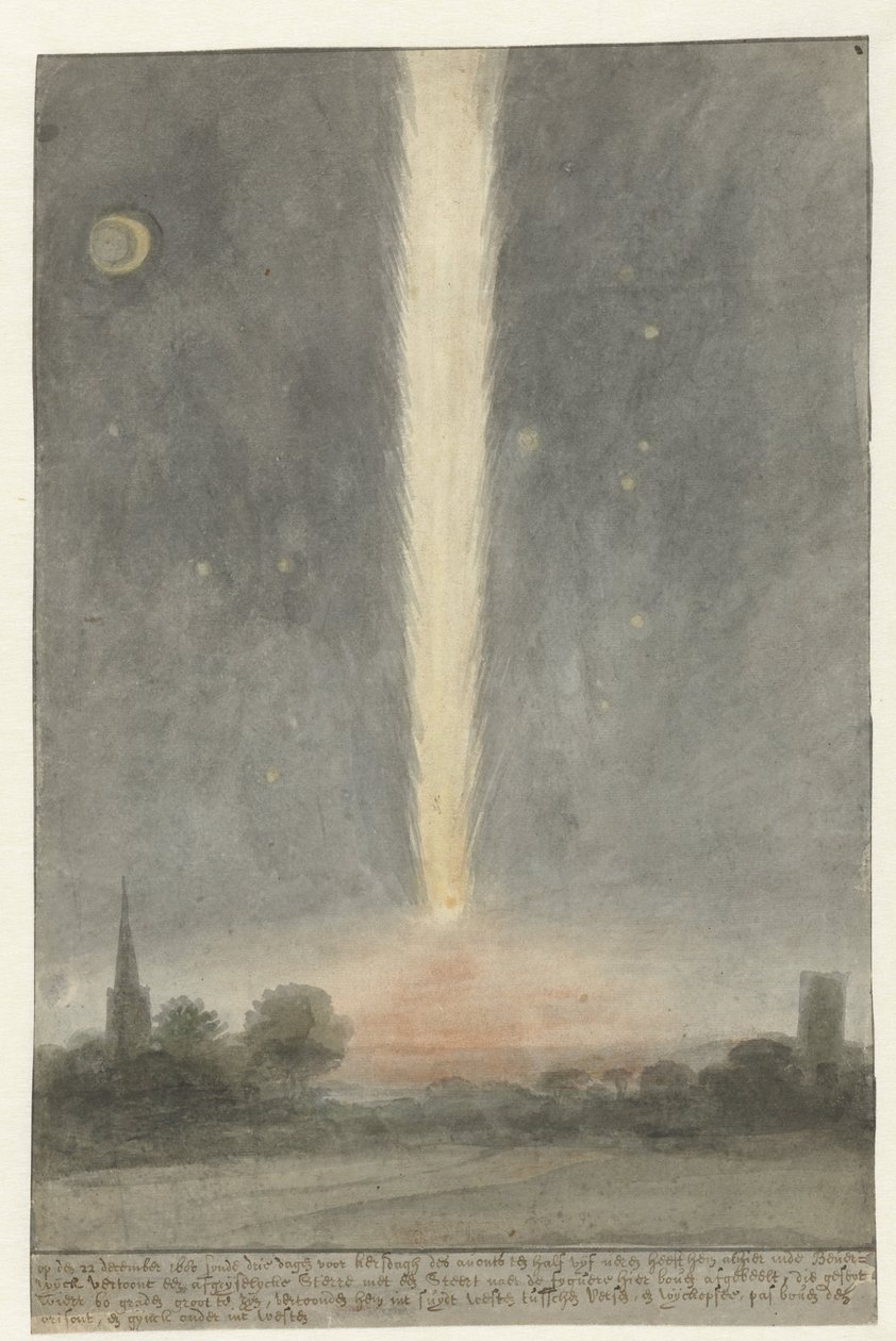 Halestjerne over Beverwijk, 1680 av Rochus van Veen (attributed to)