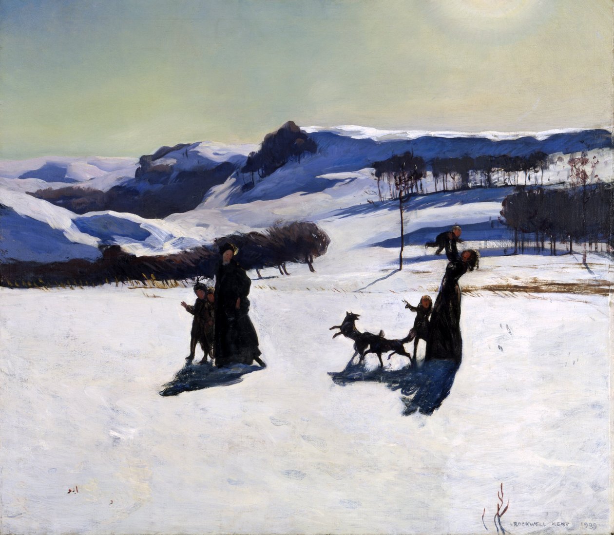 Snow Fields (Winter in the Berkshires) av Rockwell Kent