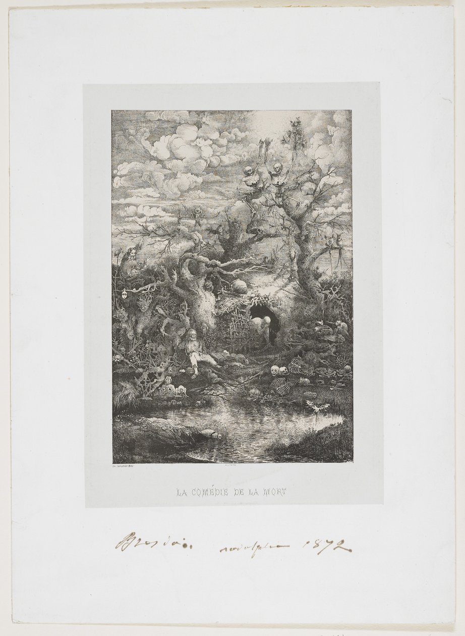 Dødens komedie, 1854 av Rodolphe Bresdin