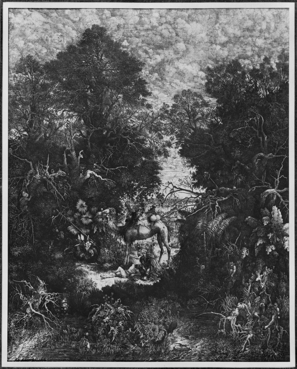Den barmhjertige samaritan, 1861 av Rodolphe Bresdin