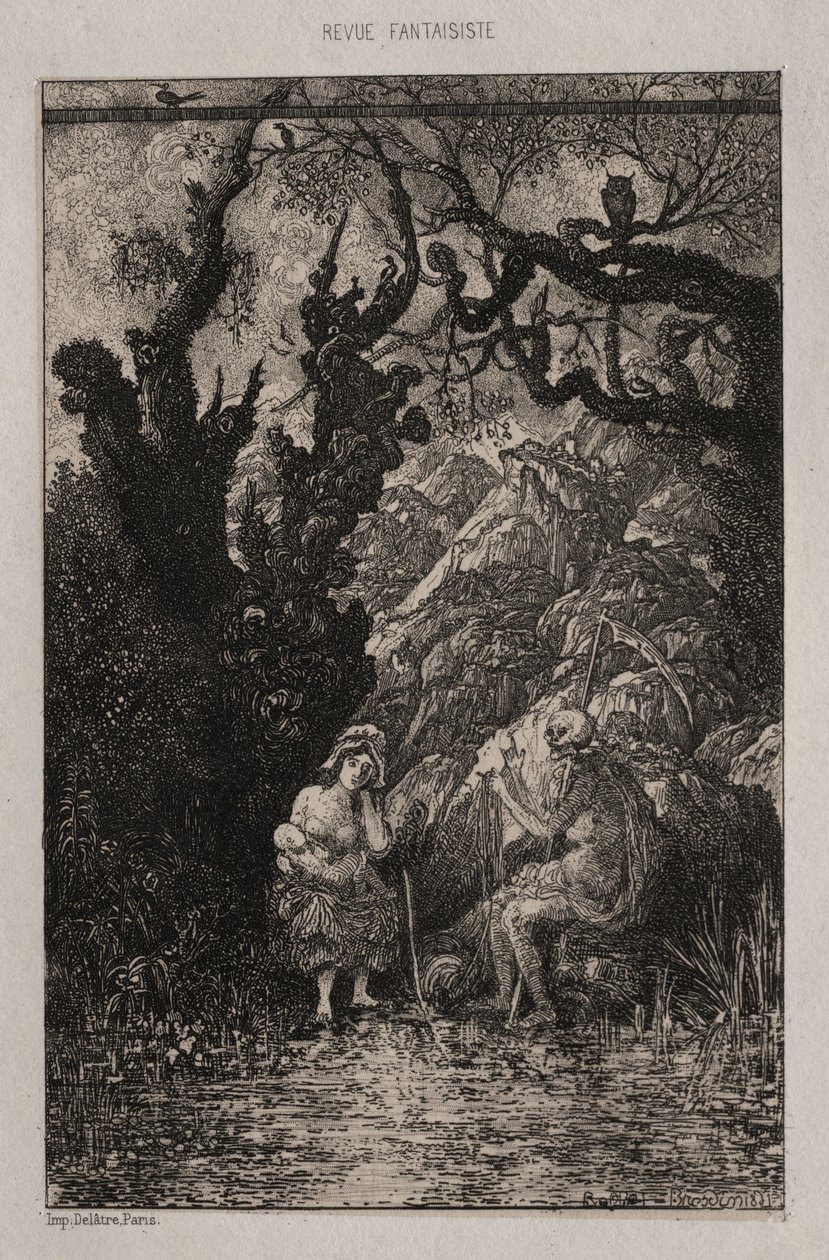 Døden og den unge moren, 1861. av Rodolphe Bresdin