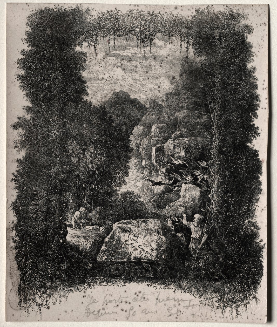 First Frontispice for Fables and Fairy-Tales av Thierry-Faletans, 1868. av Rodolphe Bresdin