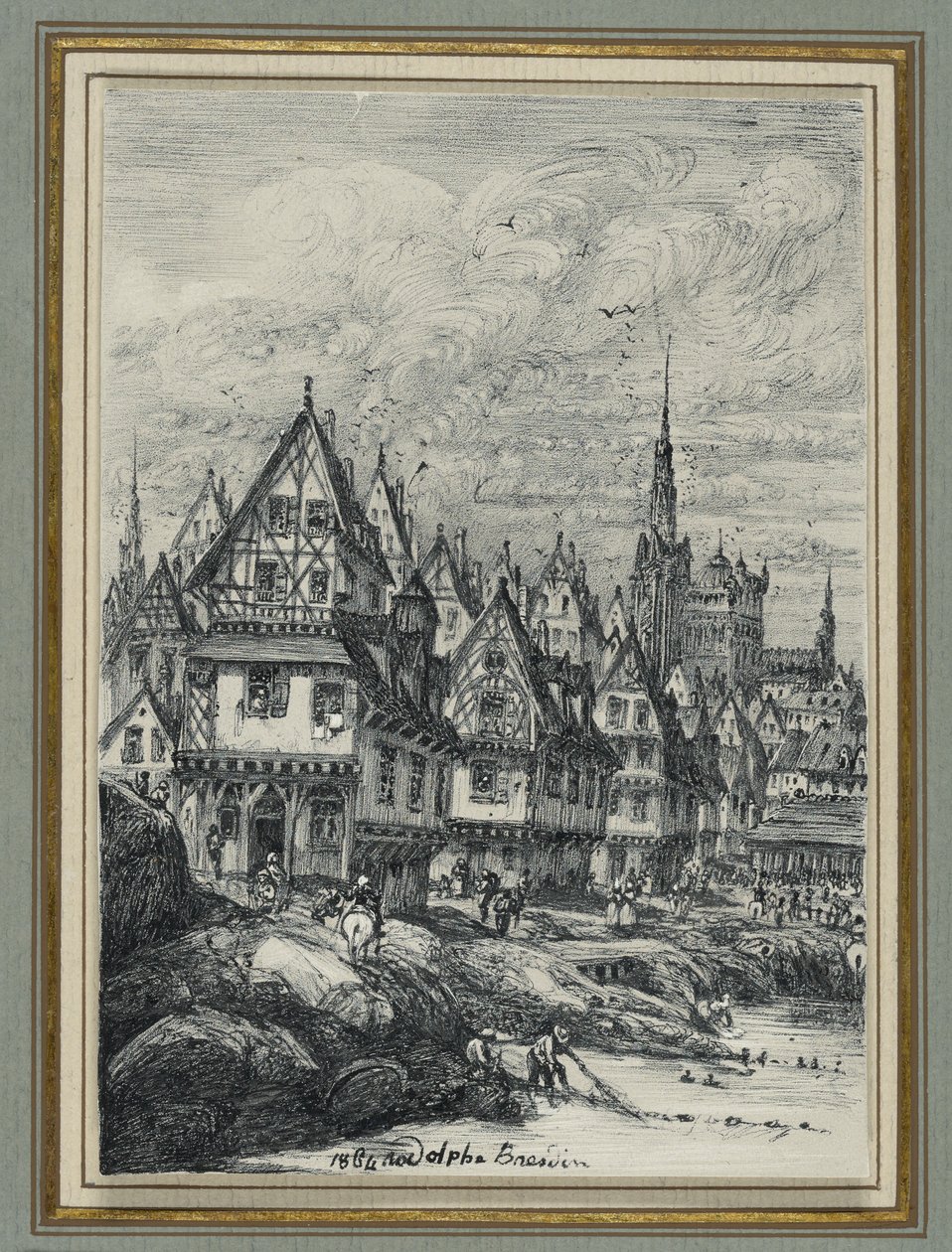 Fiskerihavn av Rodolphe Bresdin