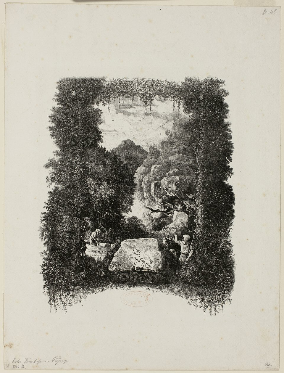 Frontispice for Fables and Tales av Hippolyte de Thierry-Faletans av Rodolphe Bresdin