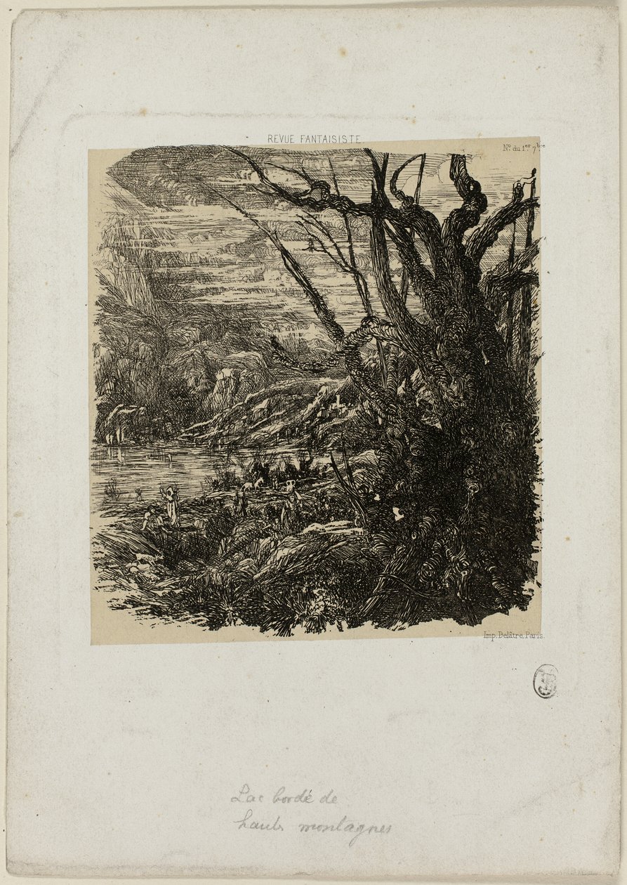 Lake in the Mountains, fra Revue Fantaisiste av Rodolphe Bresdin