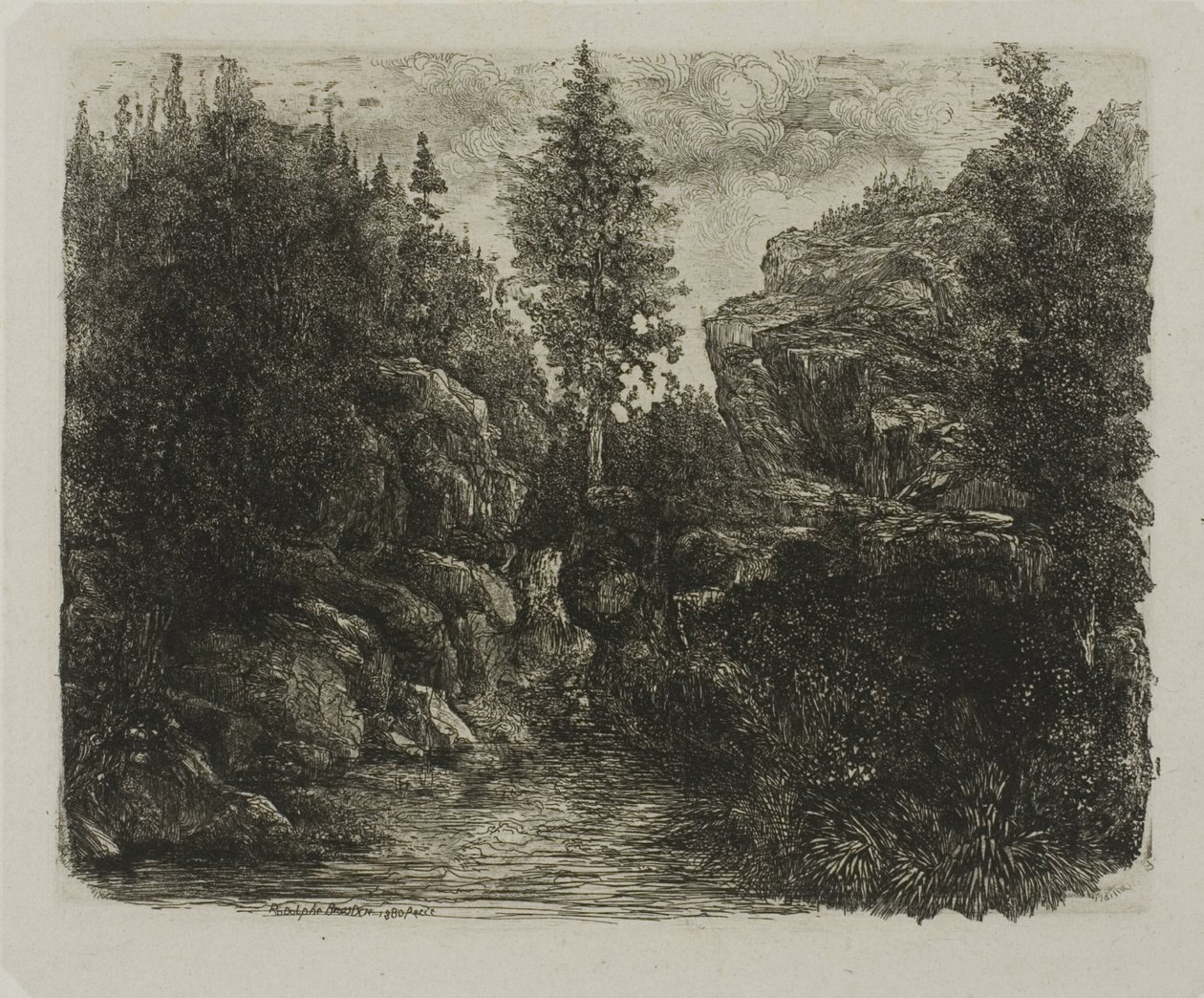 Steinete landskap av Rodolphe Bresdin