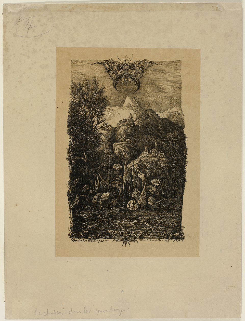 Sommerfuglen og dammen av Rodolphe Bresdin