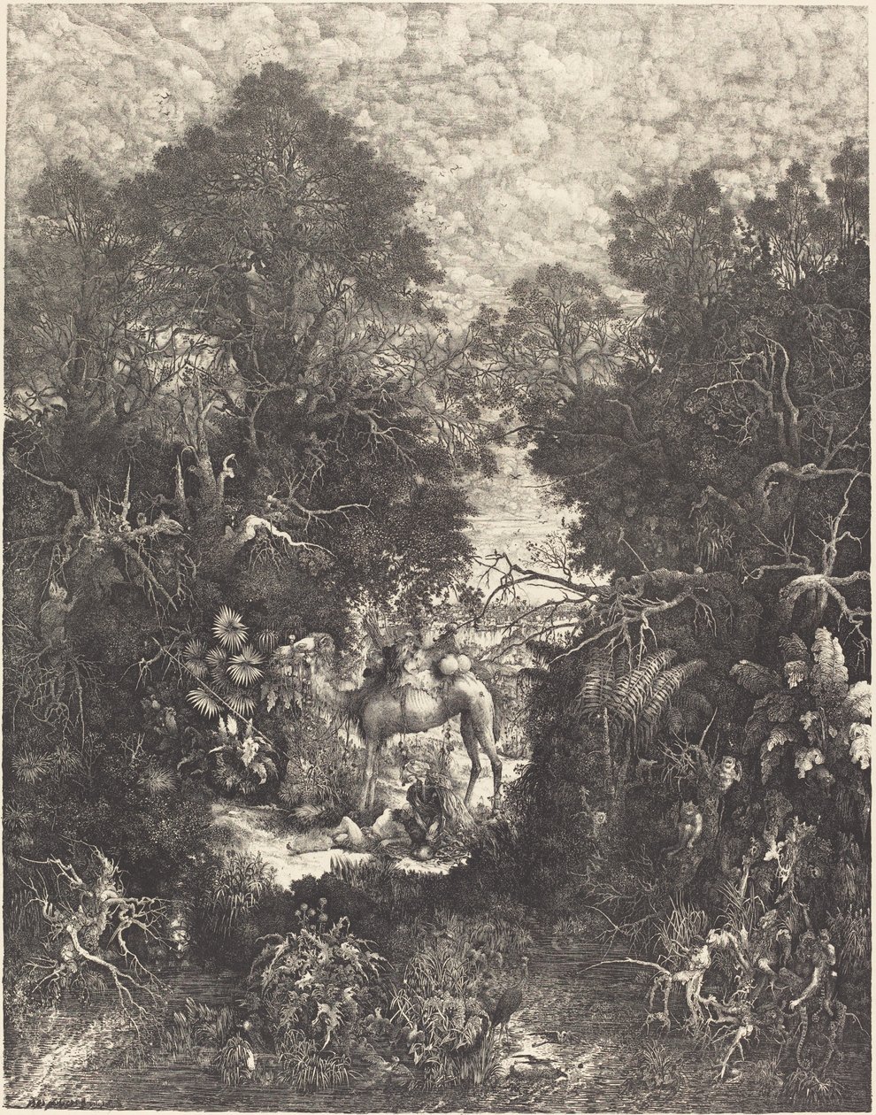 Den barmhjertige samaritan av Rodolphe Bresdin