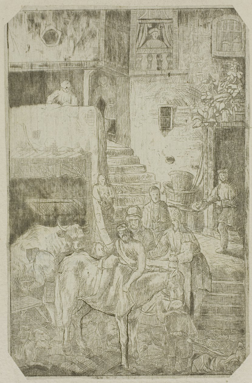 Den barmhjertige samaritan av Rodolphe Bresdin