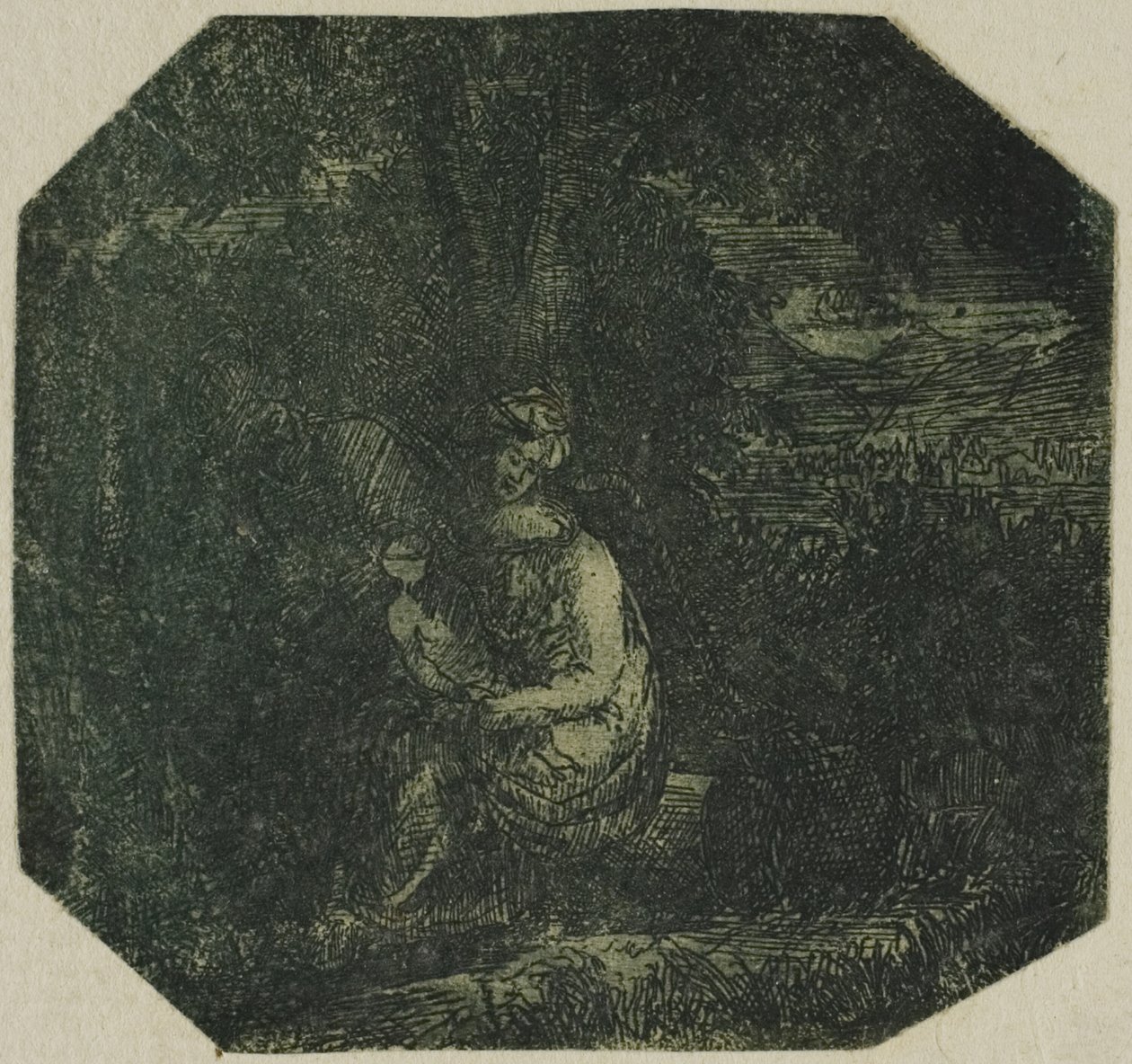 Den hellige familie av Rodolphe Bresdin