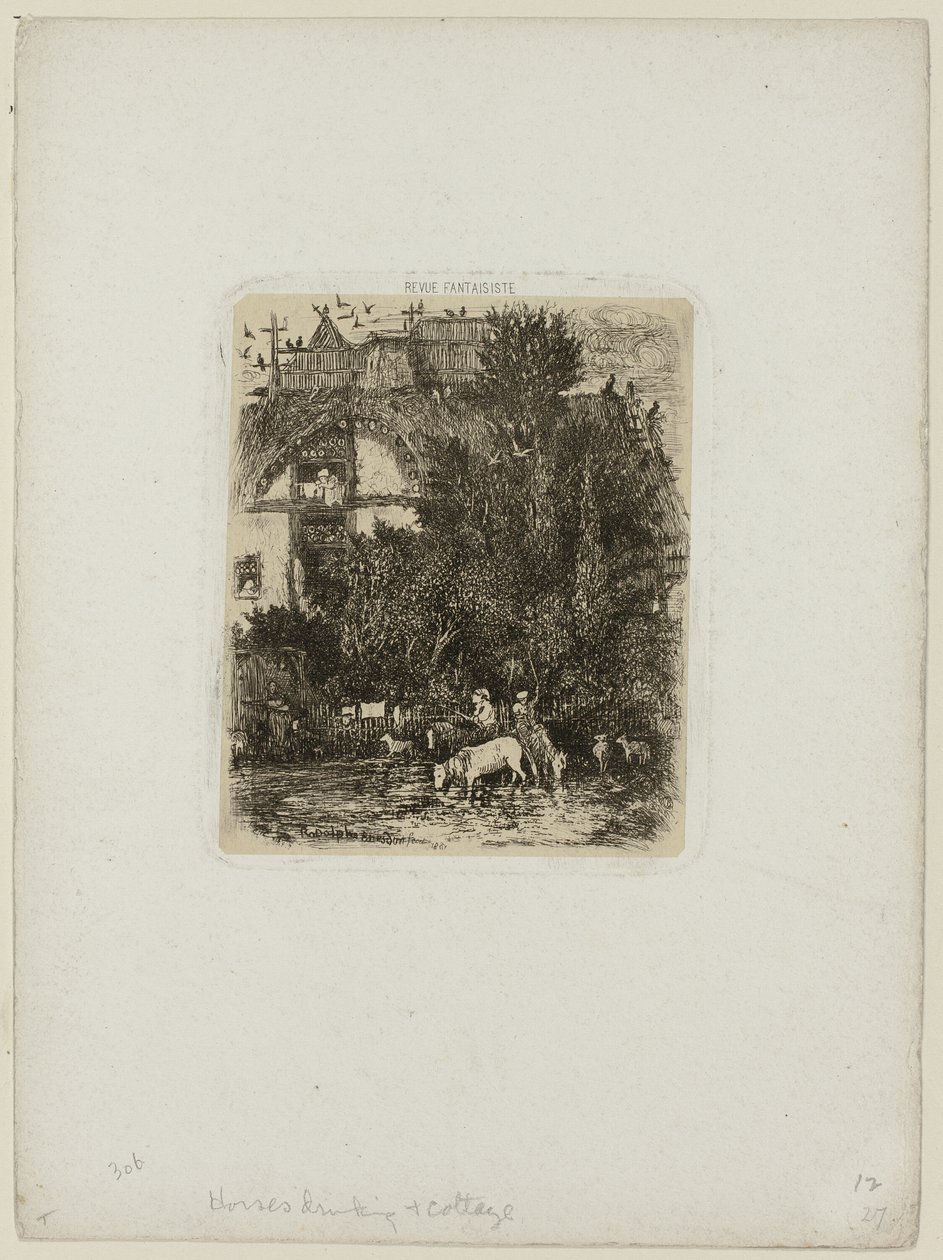 Huset med den buede fasaden, fra Revue Fantaisiste av Rodolphe Bresdin