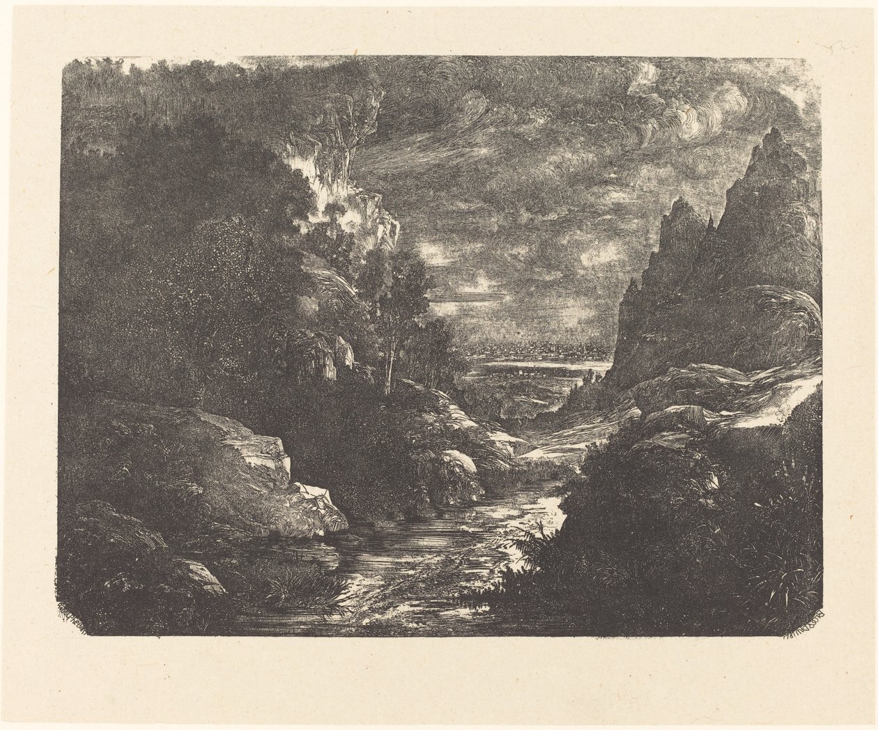Bekken i juvet av Rodolphe Bresdin