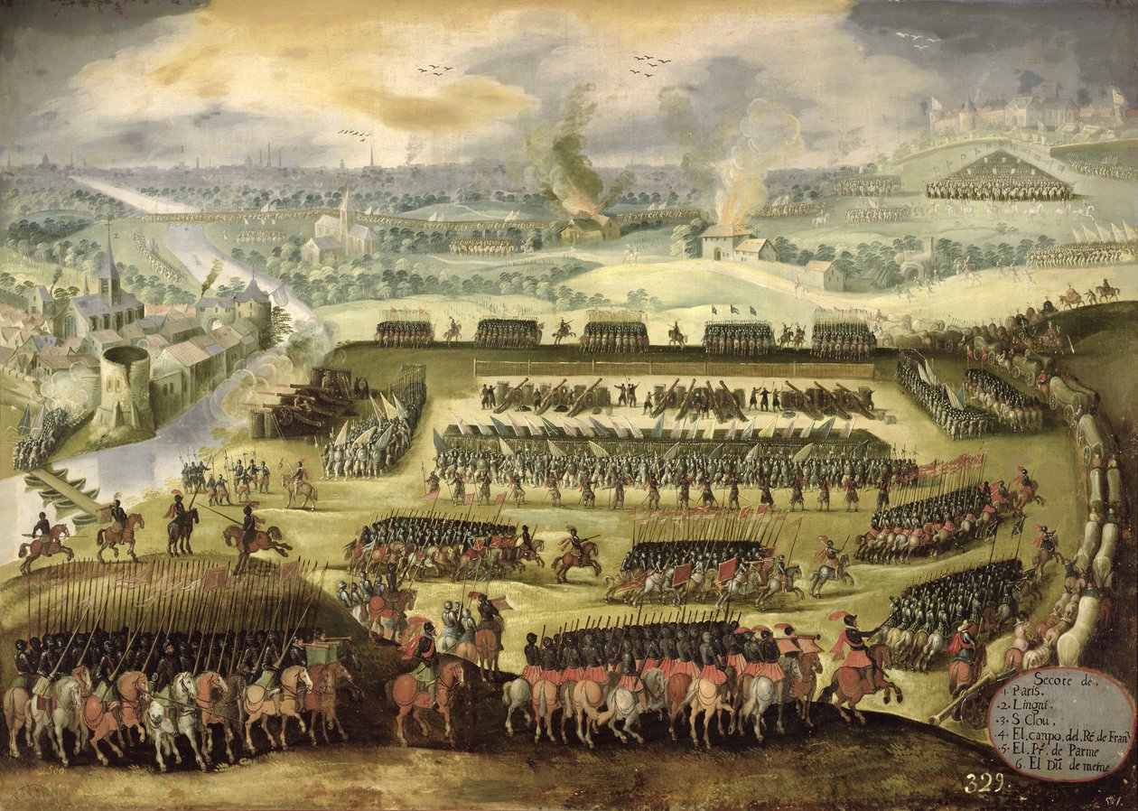 Beleiringen av Paris (krig mot Frankrike 1556-8) av Rodrigo of Holland