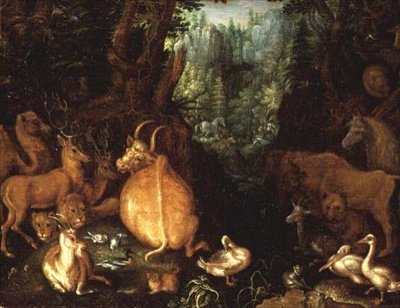 Dyr og fugler i et skoglandskap av Roelandt Jacobsz. Savery