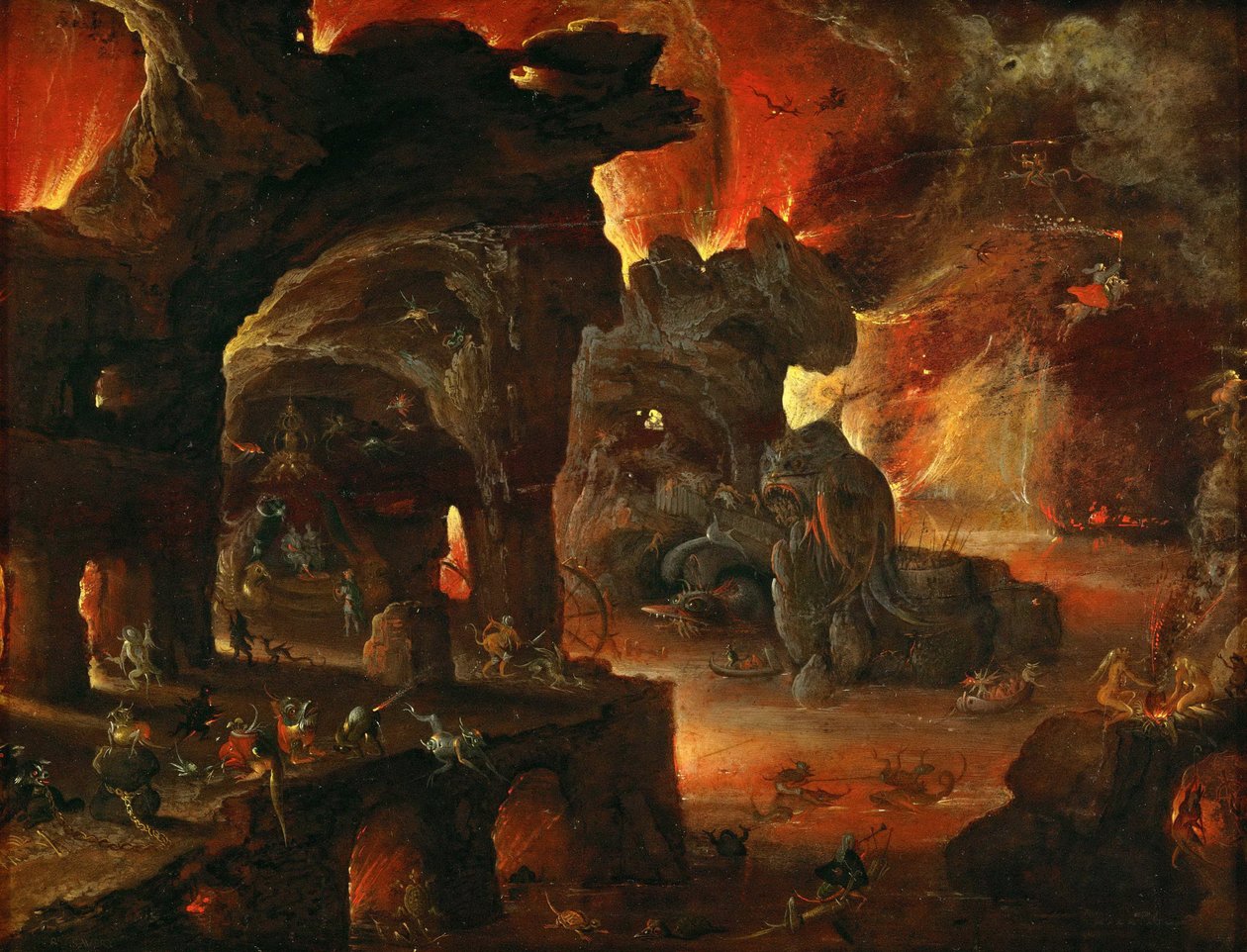 Orphee dans les Enfers - Orpheus i underverdenen - Roelant Savery (1576-1639). Olje på tre, ca 1612-1615. Mål: 27x35 cm. Kunsthistorisk museum, Vienne av Roelandt Jacobsz. Savery