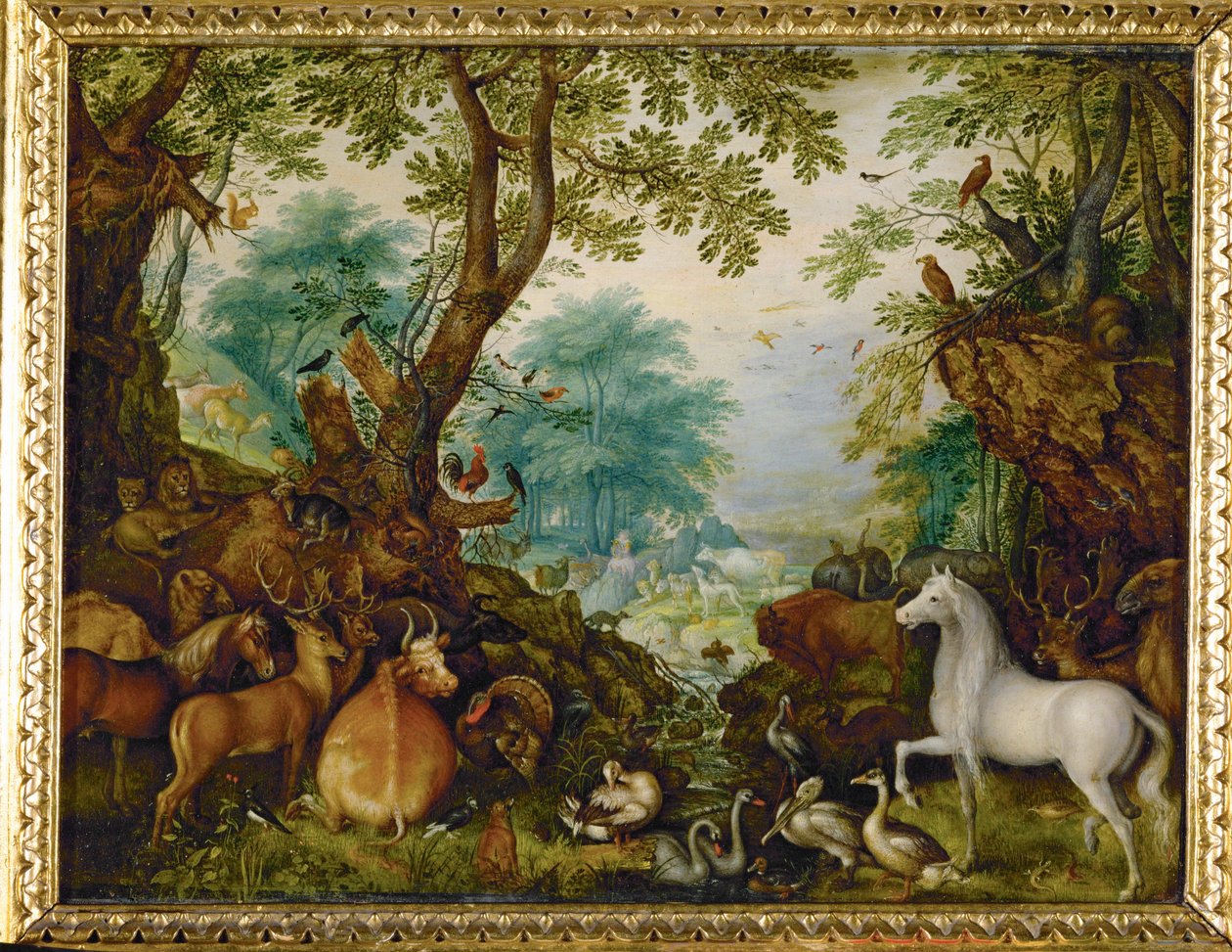 Orfeus blant dyrene (maleri på kobber) av Roelandt Jacobsz. Savery