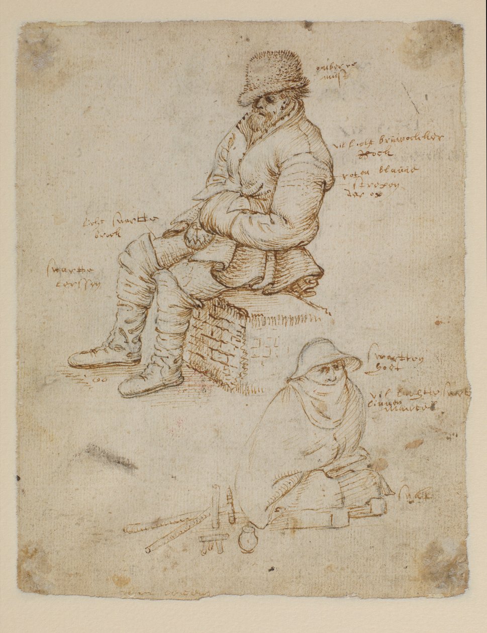 To sittende figurer (verso) av Roelandt Jacobsz. Savery