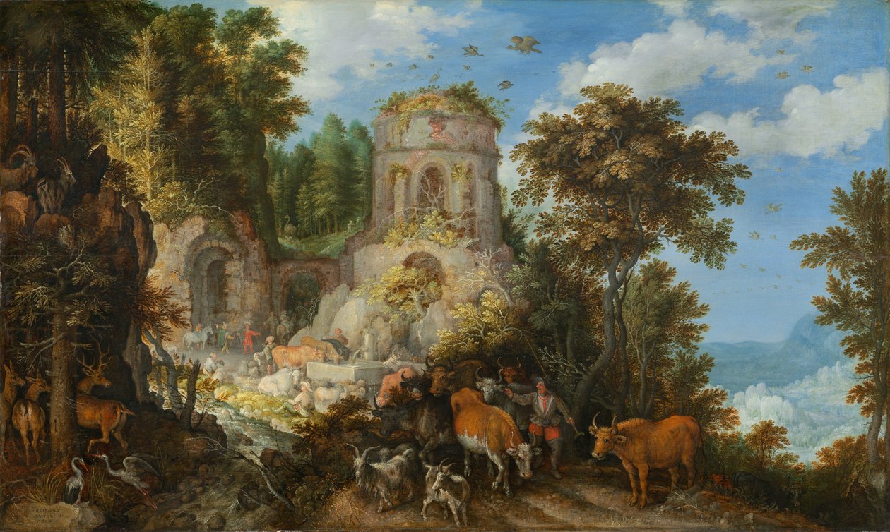 Landskap med flukten til Egypt, 1624. av Roelandt Savery