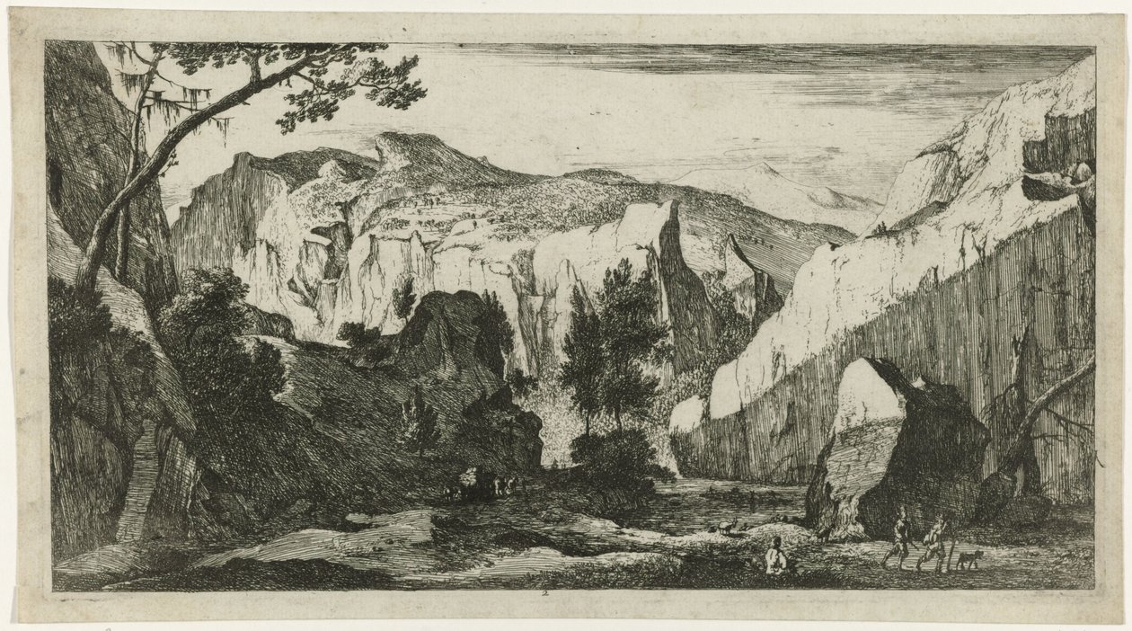 Fjelllandskap med steiner Tyrolske landskap (serietittel) av Roelant Roghman