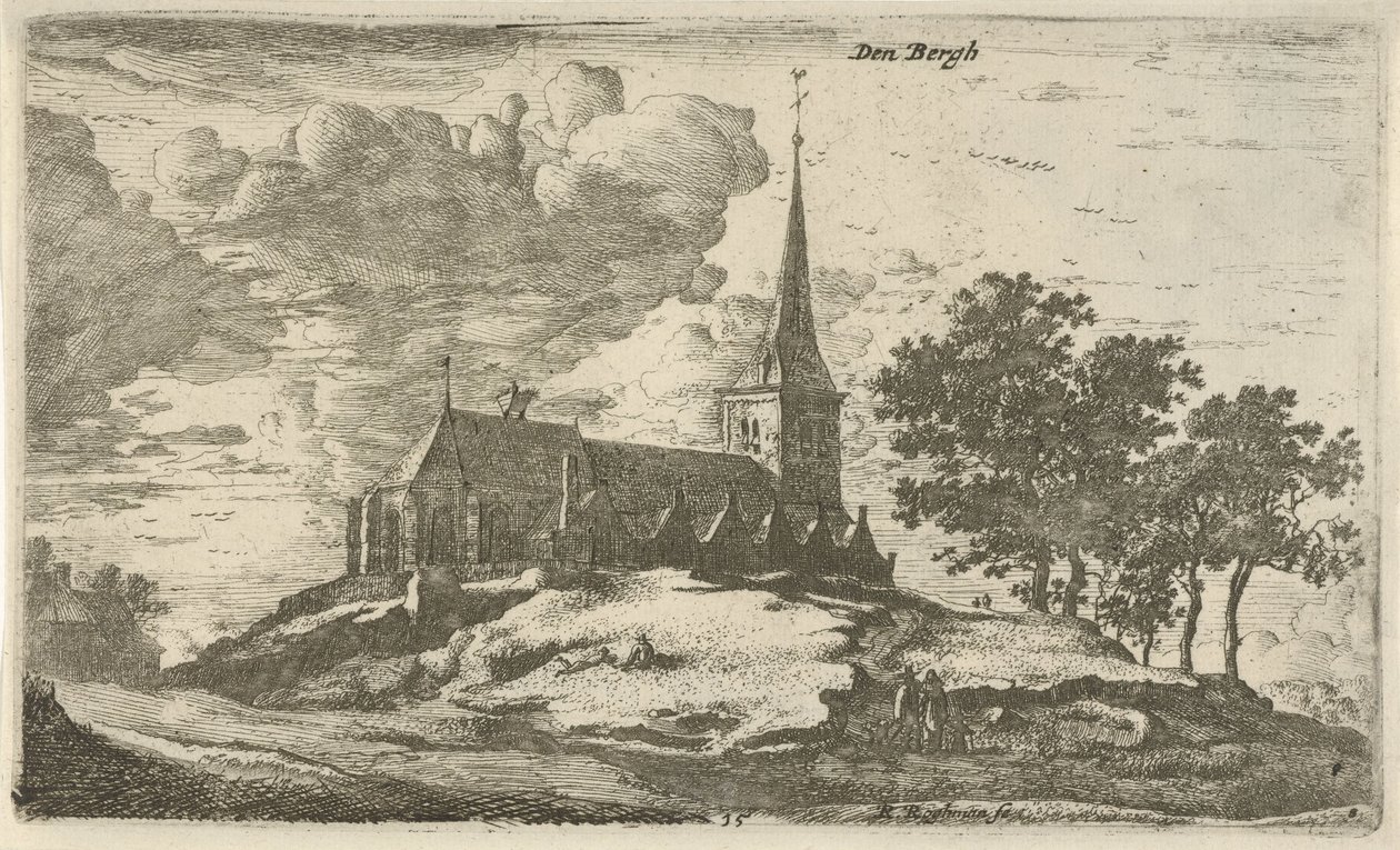 Kirke i Nederhorst den Berg Den Bergh (tittel på objekt) av Roelant Roghman