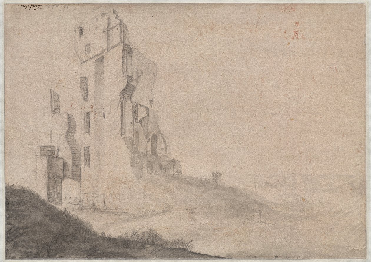 Ruin av huset Ter Kleef nær Haarlem av Roelant Roghman