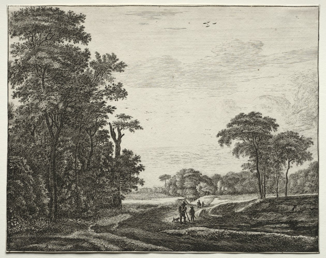 Seks utsikter i skogen i Haag: Plate 2 av Roelant Roghman