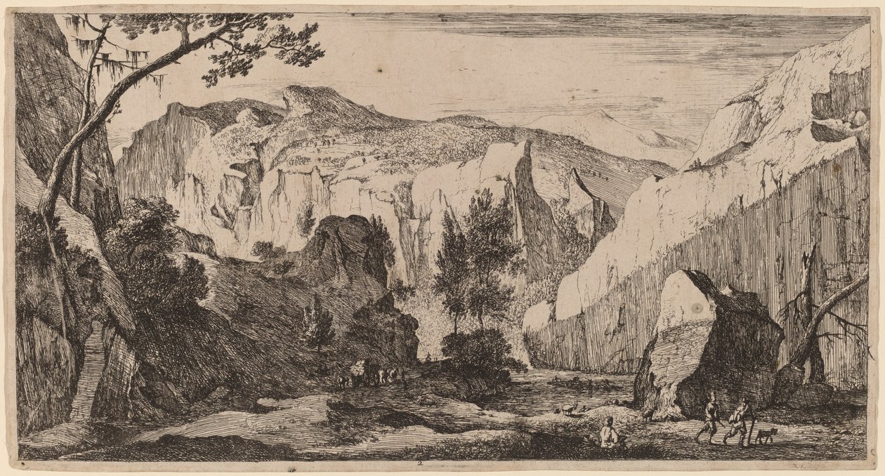 Steinete landskap: pl.2 av Roelant Roghman and Melchior Küsel