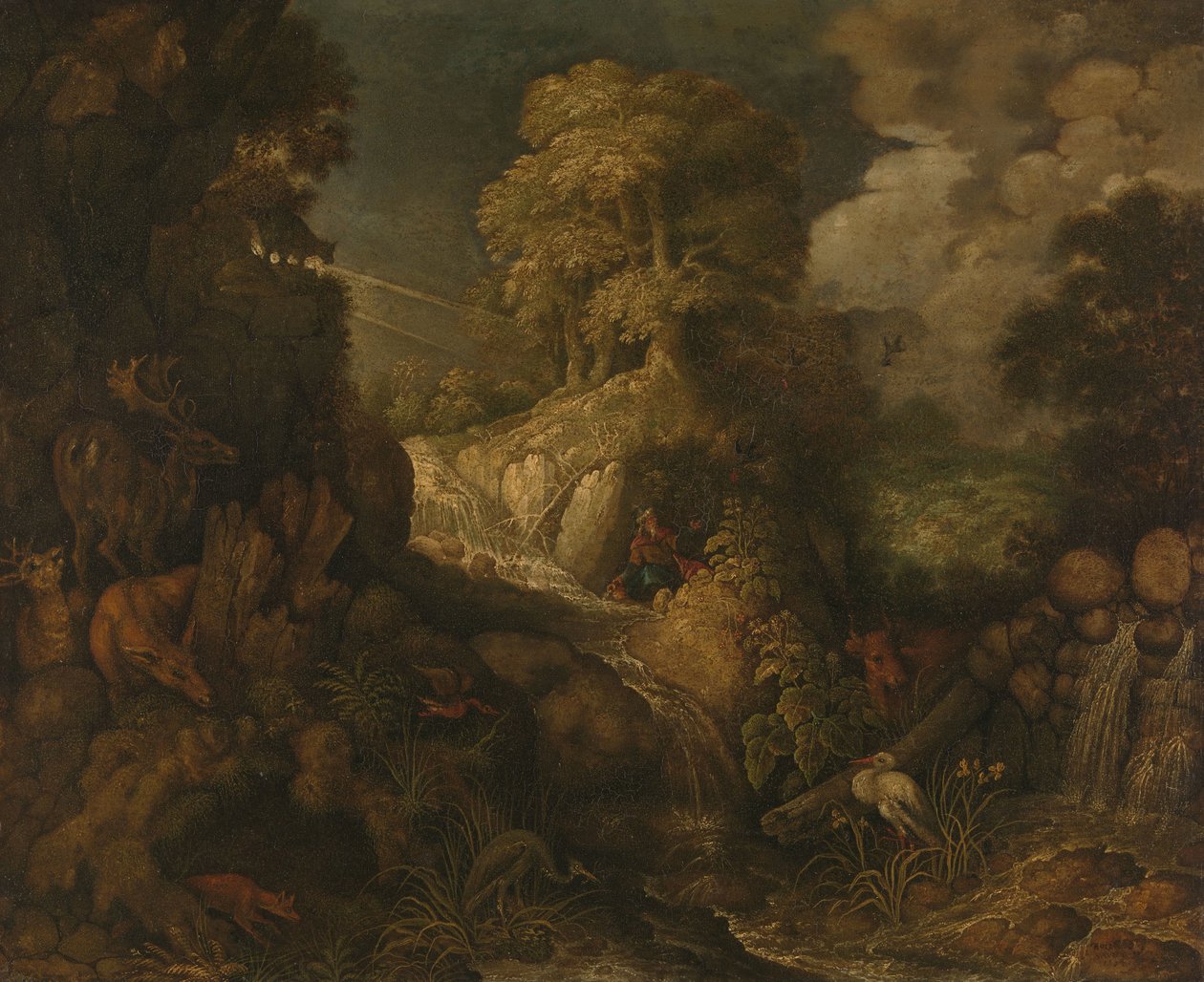 Elias matet av ravnene av Roelant Savery (workshop of)