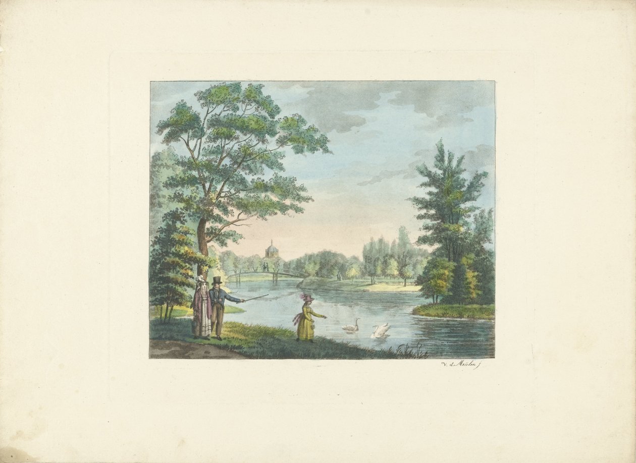 Turgåere i en park av Roelof van der Meulen