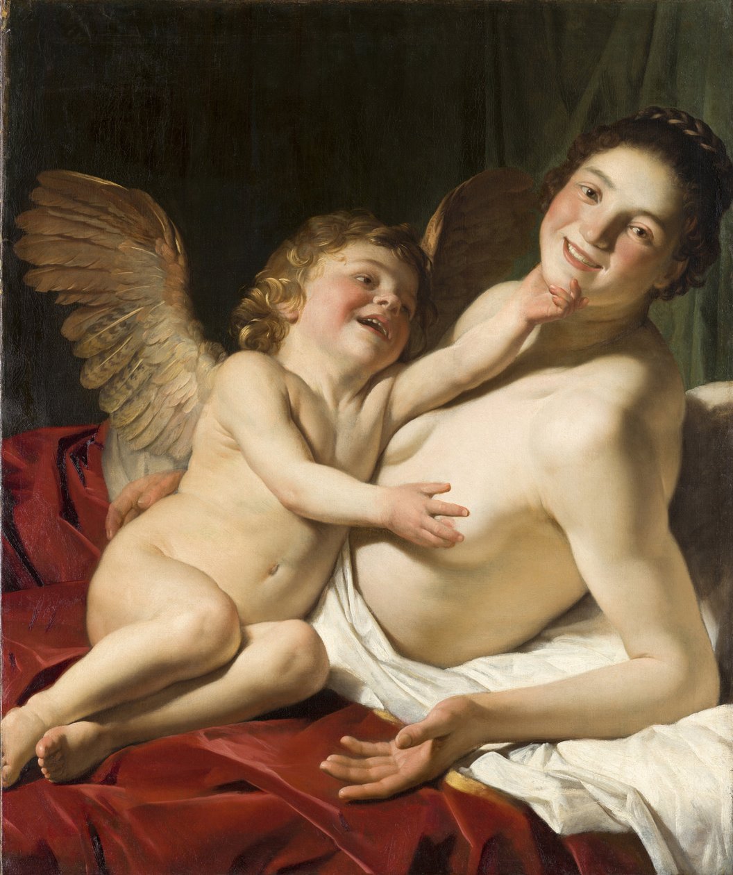 ""Venus et Cupidon"" (Venus og Amor) Peinture de Roeloff van Zijl (aktivt vers 1608-1631) vers 1625 Frans Hals Museum Haarlem av Roeloff van Zijl