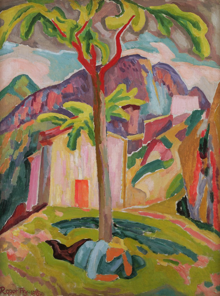 Figur hviler under et tre, St. Agnes, 1915 av Roger Eliot Fry