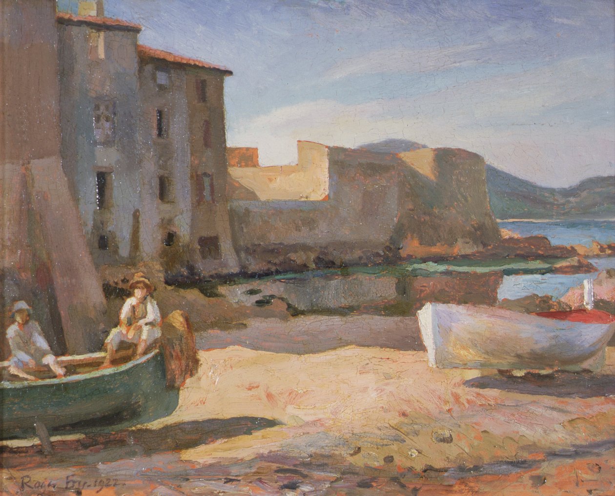 Den lille havnen, St Tropez, 1922 av Roger Eliot Fry