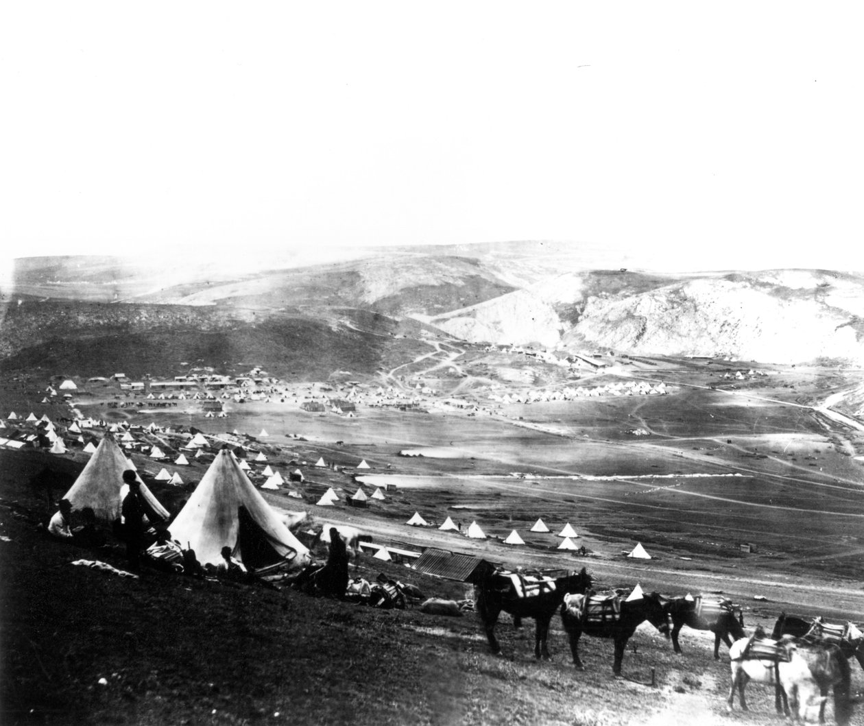 Alliert leir, Krim, ca. 1855 av Roger Fenton