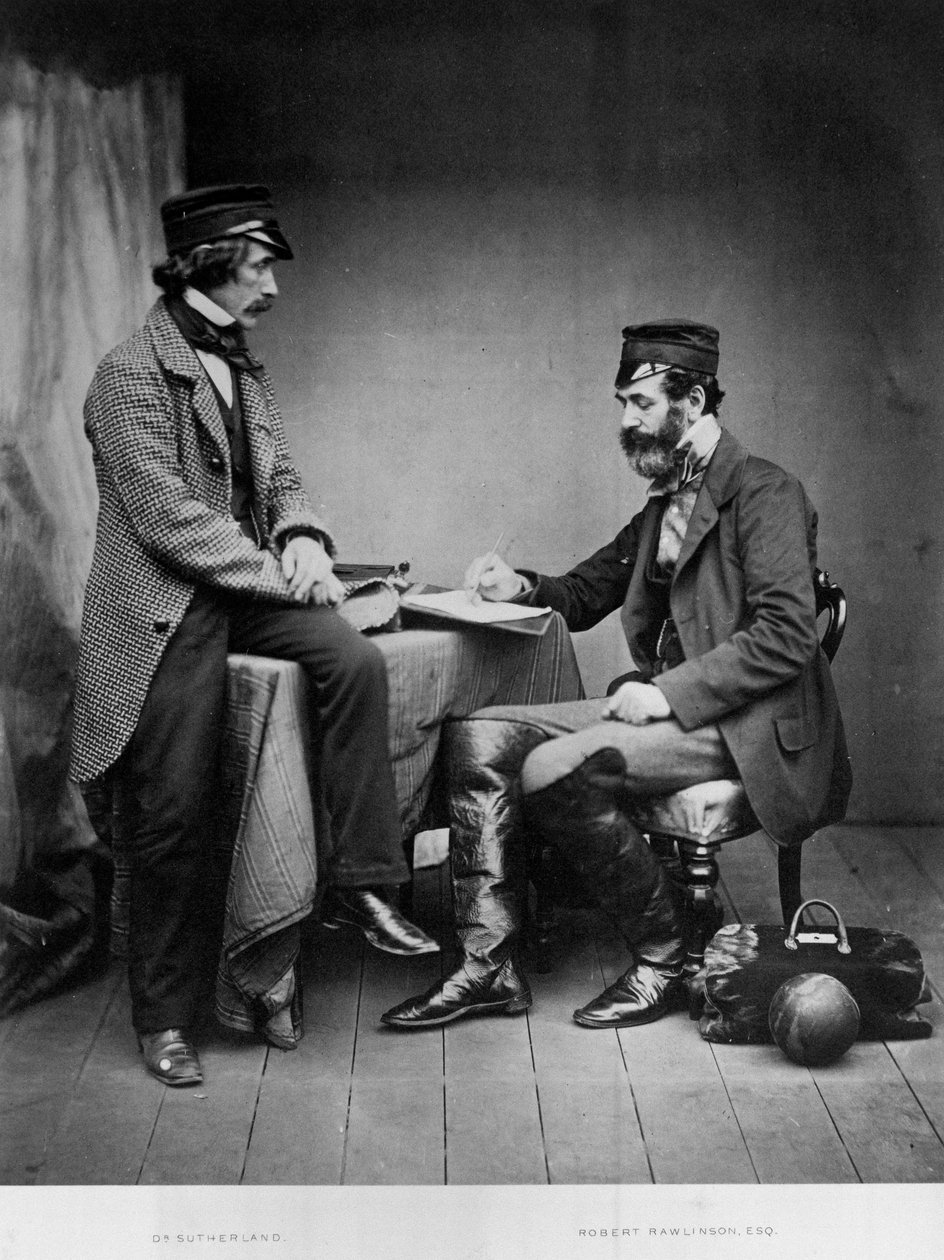 Dr Sutherland og Robert Rawlinson, 1855 av Roger Fenton