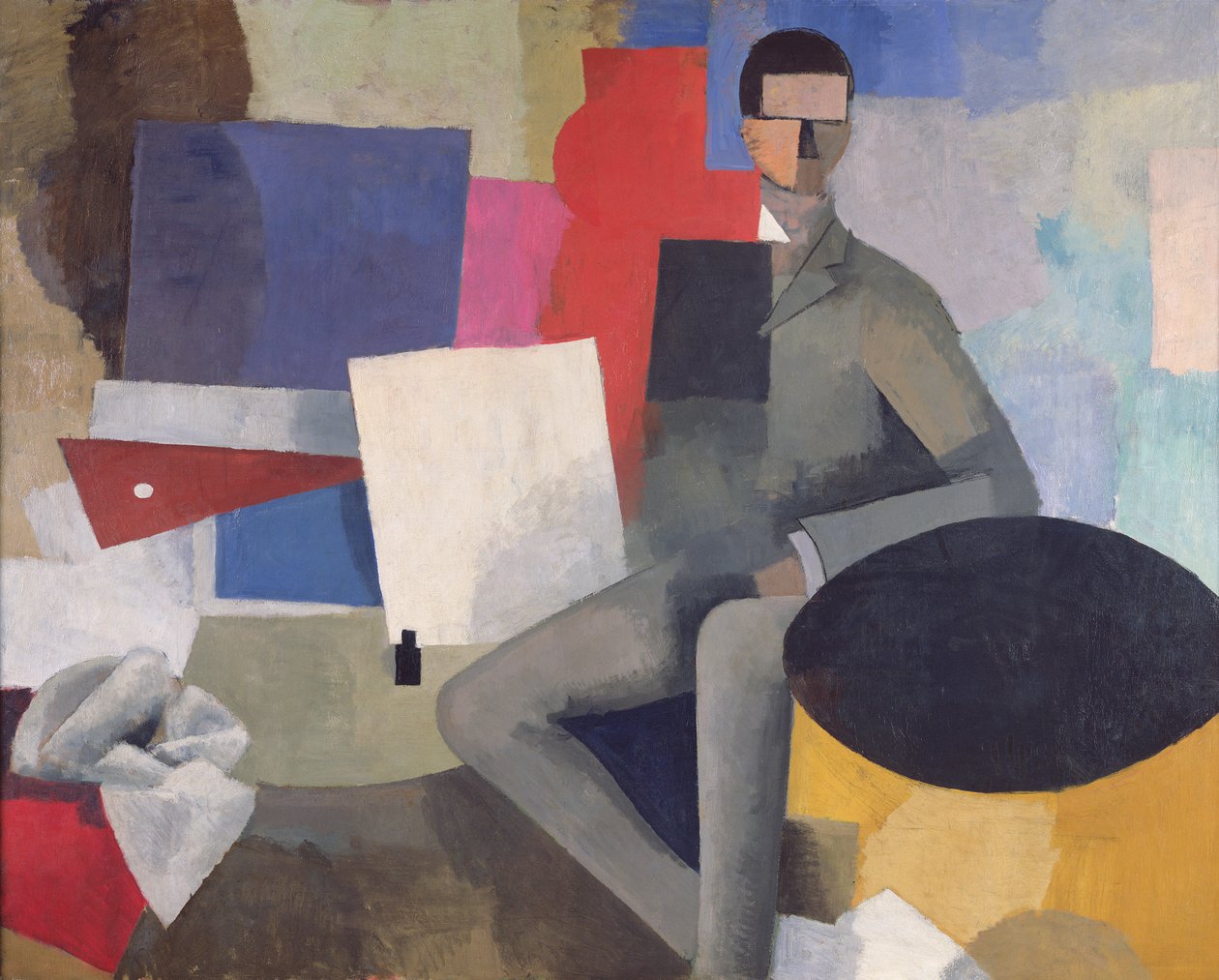 Den sittende mannen, eller arkitekten av Roger de La Fresnaye