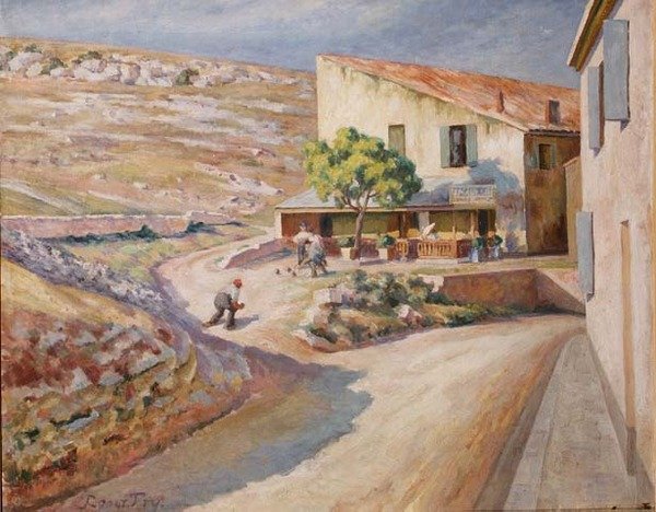 A Game of Bowls, ca. 1920 (olje på lerret) av Roger Eliot Fry