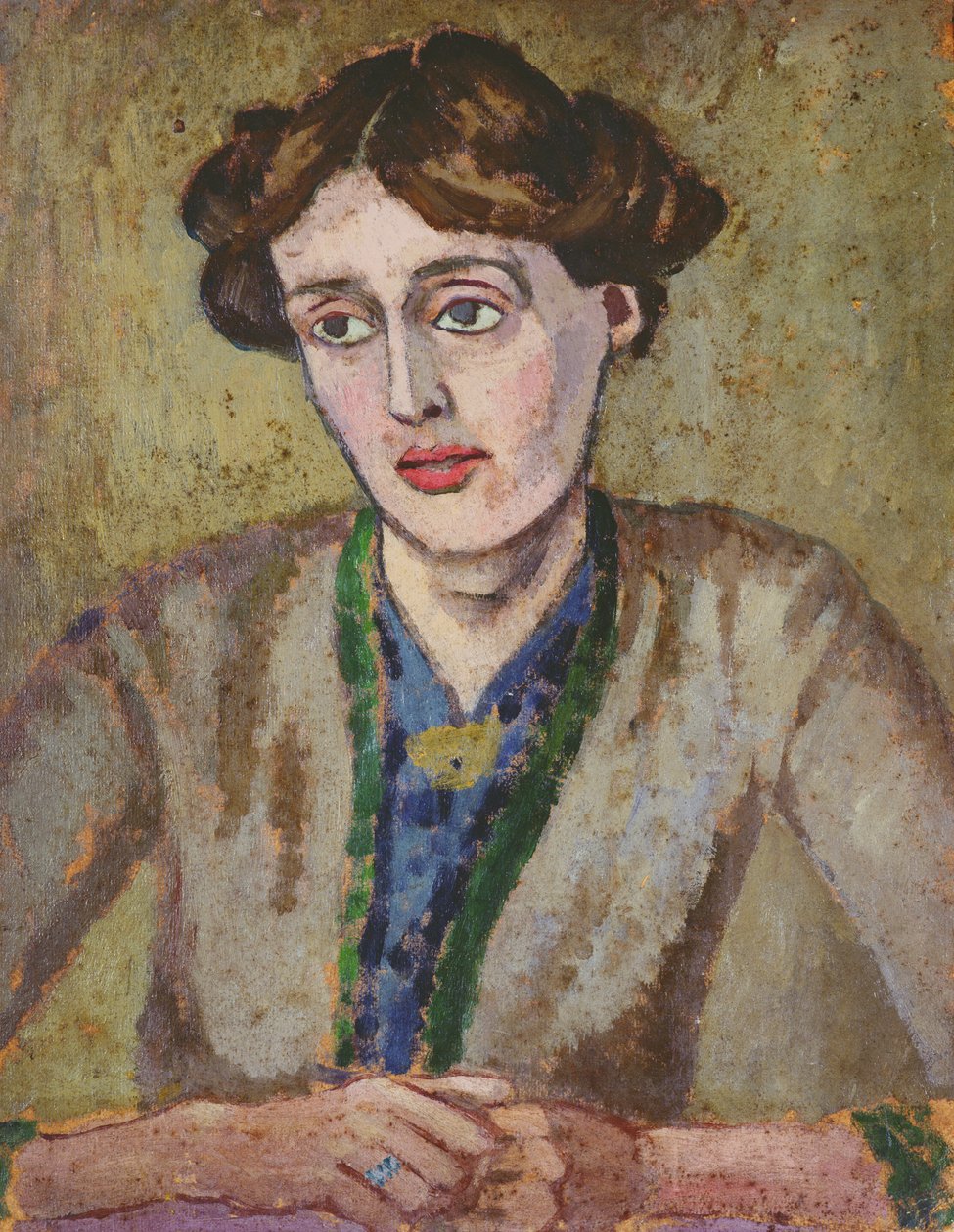 Virginia Woolf (1882-1941) (olje om bord) av Roger Eliot Fry