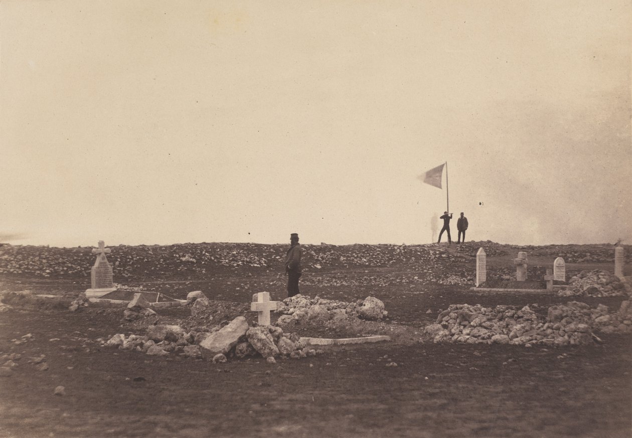 Cemetery, Cathcarts Hill, 1855, trykt 1856. av Roger Fenton