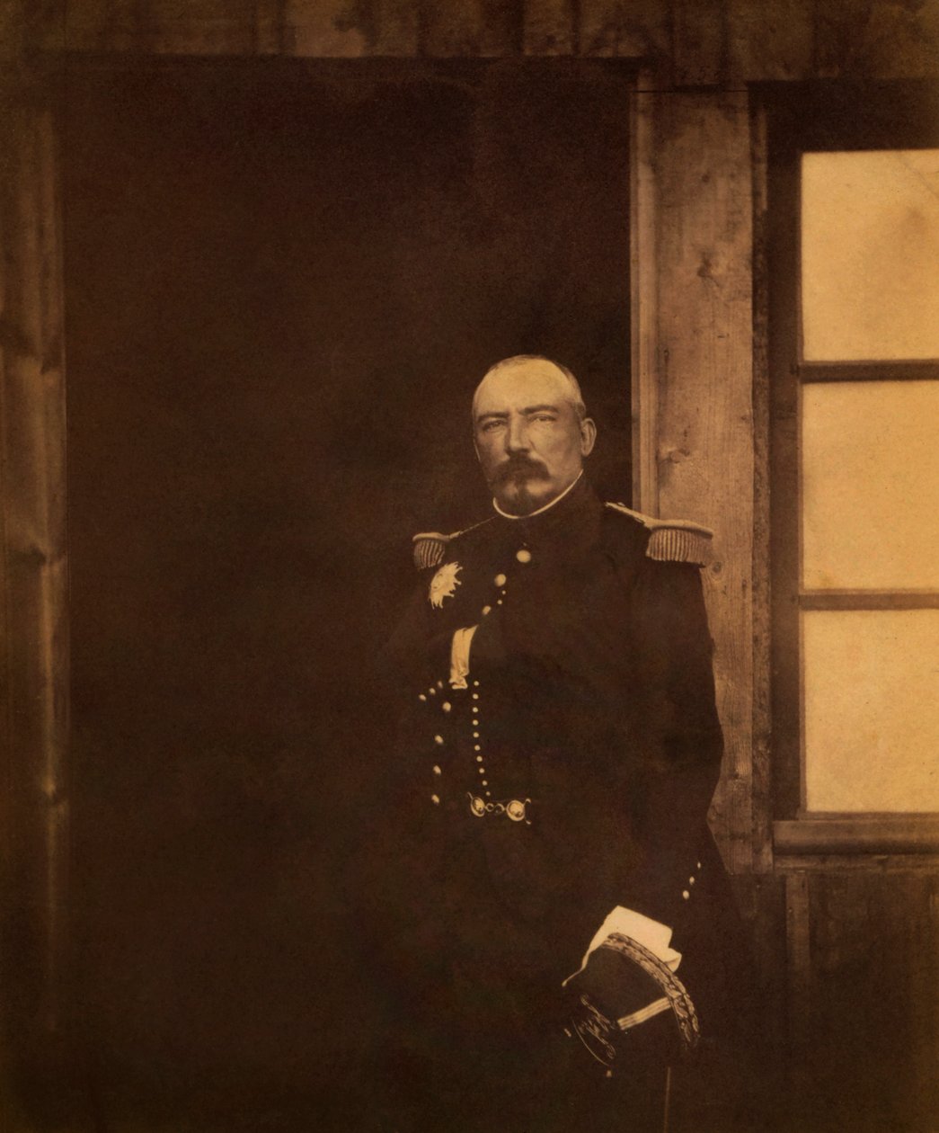 Den franske generalen Pierre Bosquet, Trekvartsportrett, Krimkrigen, Krim, Ukraina av Roger Fenton