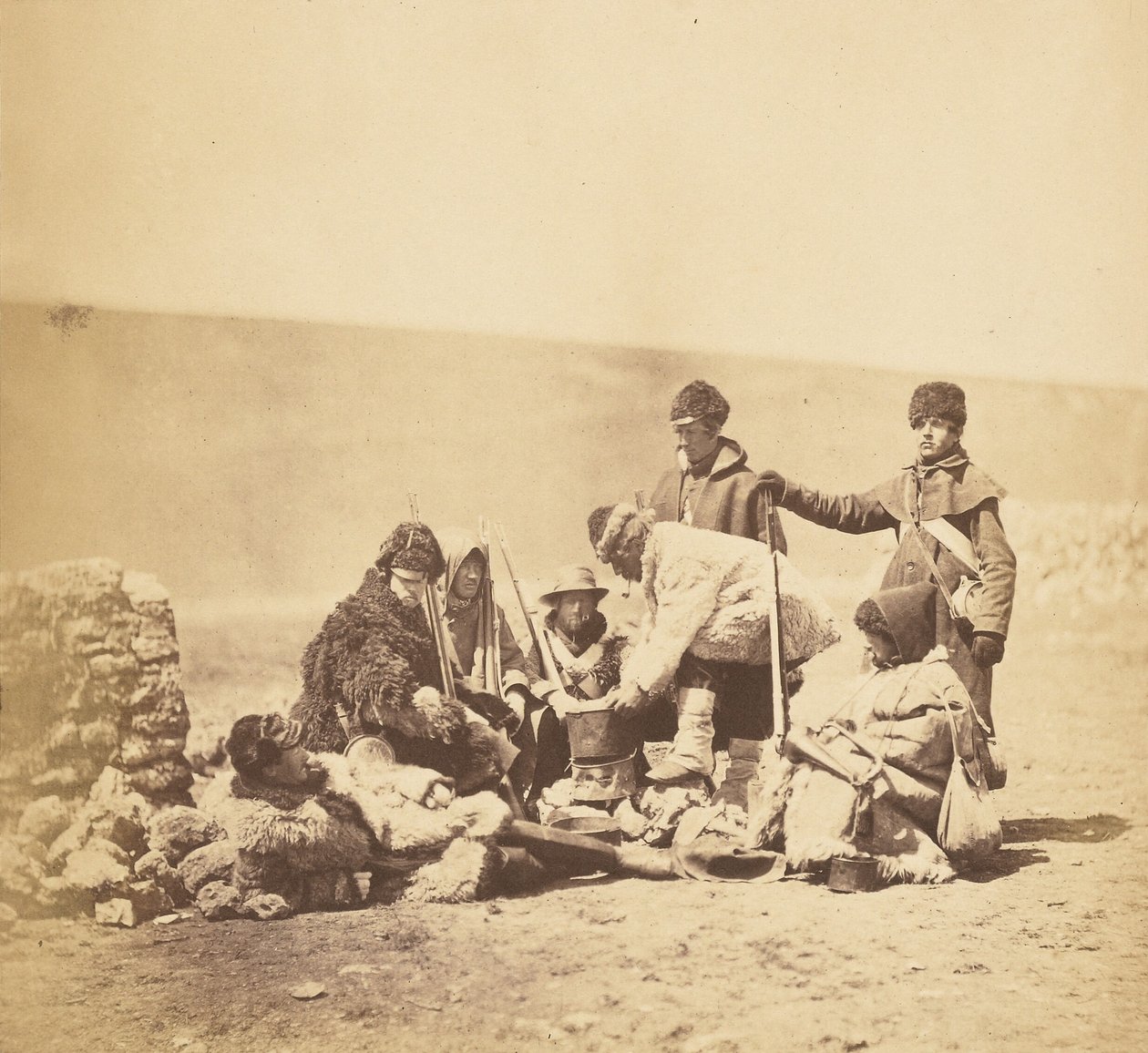 Gruppe fra 47. regiment i vinteruniform av Roger Fenton