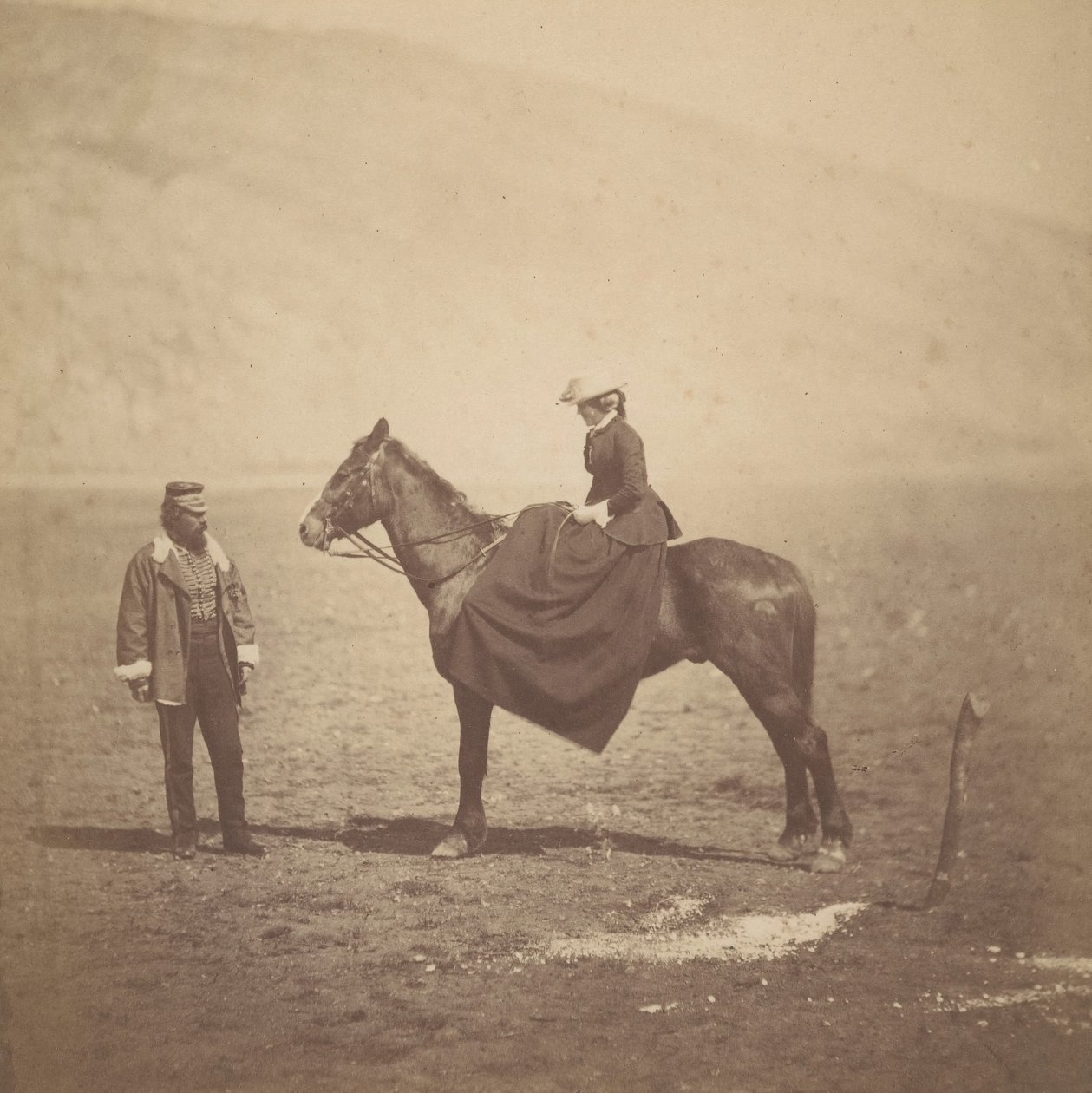 Henry Duberly og fru Duberly, 1855. av Roger Fenton