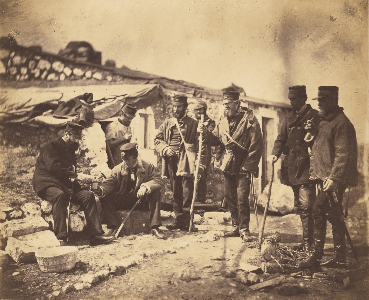 Oberstløytnant Shadforth og offiserer fra det 57. av Roger Fenton