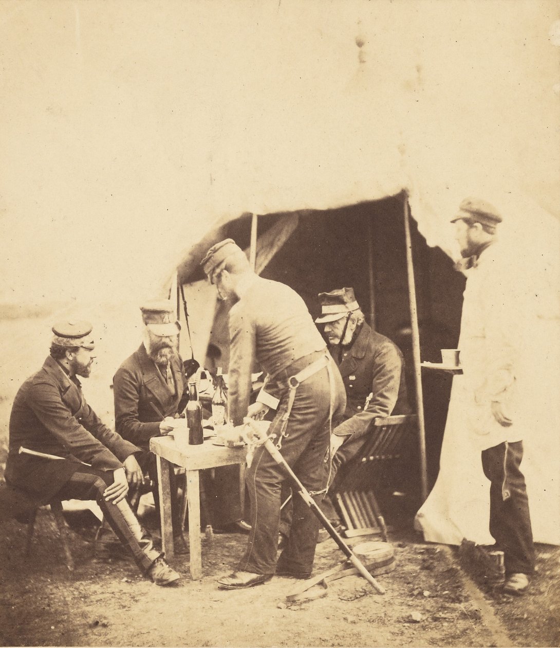Generalmajor Garrett og offiserer fra 46. av Roger Fenton